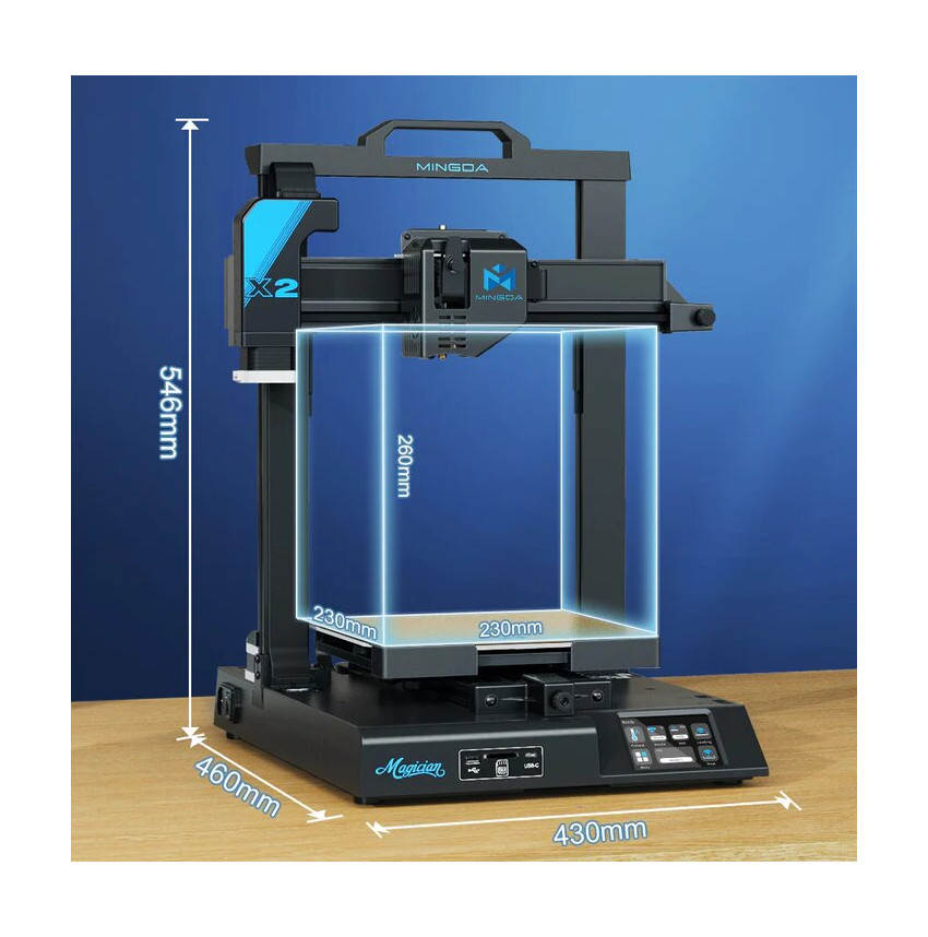 Mingda's Magician X2 redefines FDM 3D printing standards with its quality and reliability!