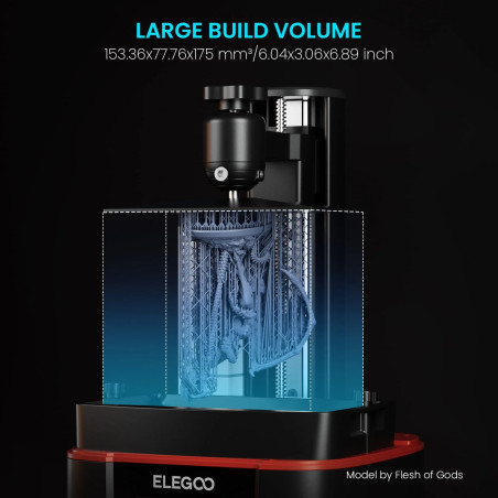 Créez des détails incroyables avec l'ELEGOO Mars 4 - 9K, l'imprimante 3D qui repousse les limites.