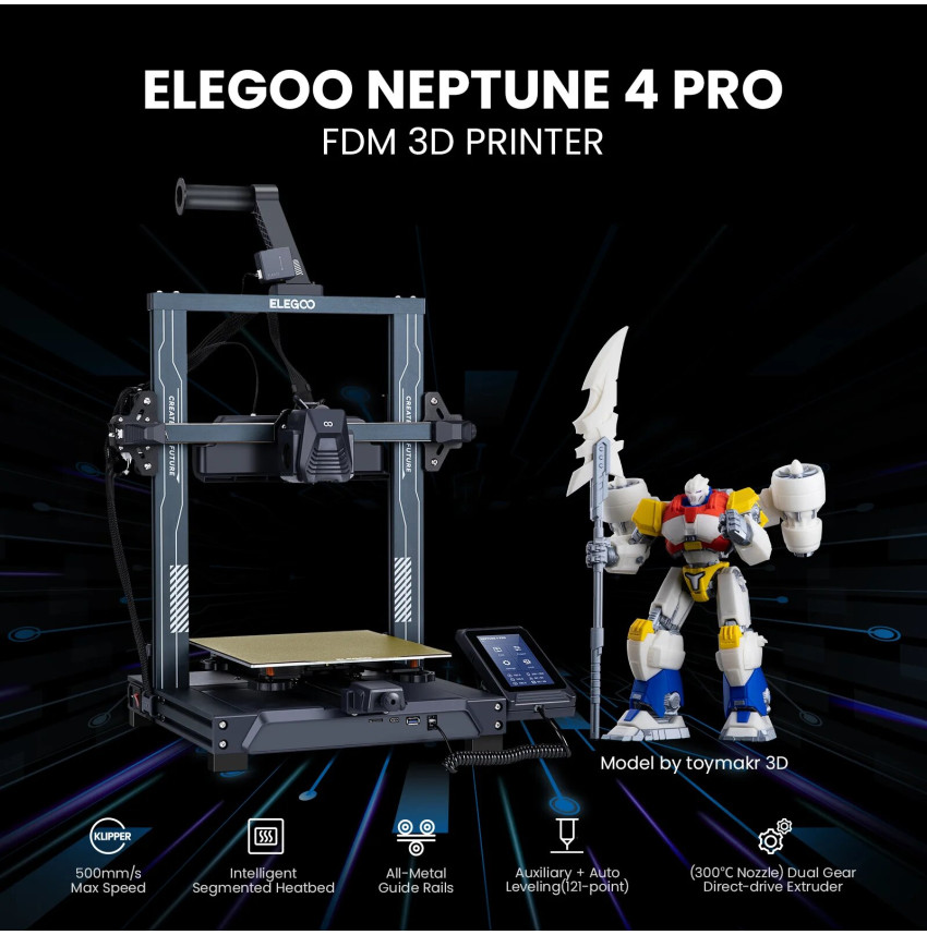 Elegoo Netpune 4 PRO - Imprimante 3D FDM