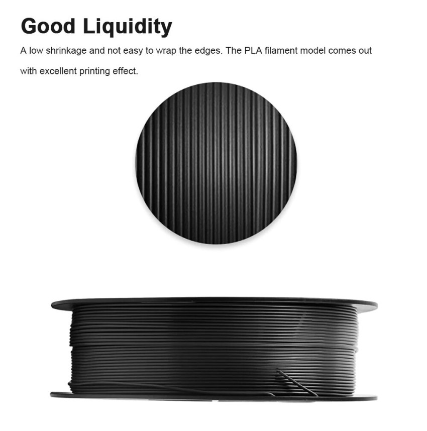 Pureté du noir : Découvrez le Filament 3D PLA Noir Mingda pour des impressions impeccables.