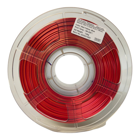 Optez pour le Filament 3D PLA Tricolore Silk Bleu/Jaune/Rouge de Mingda