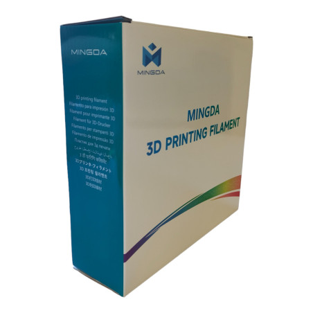 Discover the precious fusion of Mingda's Blue/Yellow/Red Silk Tricolor PLA 3D Filament.