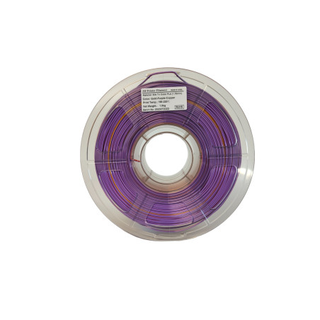 Explorez de nouvelles dimensions artistiques avec le Filament 3D PLA Tricolore Cuivre/Violet/Or Mingda