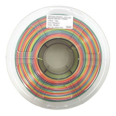 Filament 3D PLA Silk Arc-en-ciel 1Kg Mingda