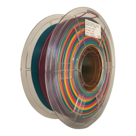 Explore a world of vibrant colors with Mingda's PLA+ Rainbow 3D Filament. Vivid prints