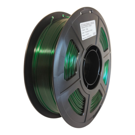 PETG Filament Transparent Green: Natural shine for your 3D creations.