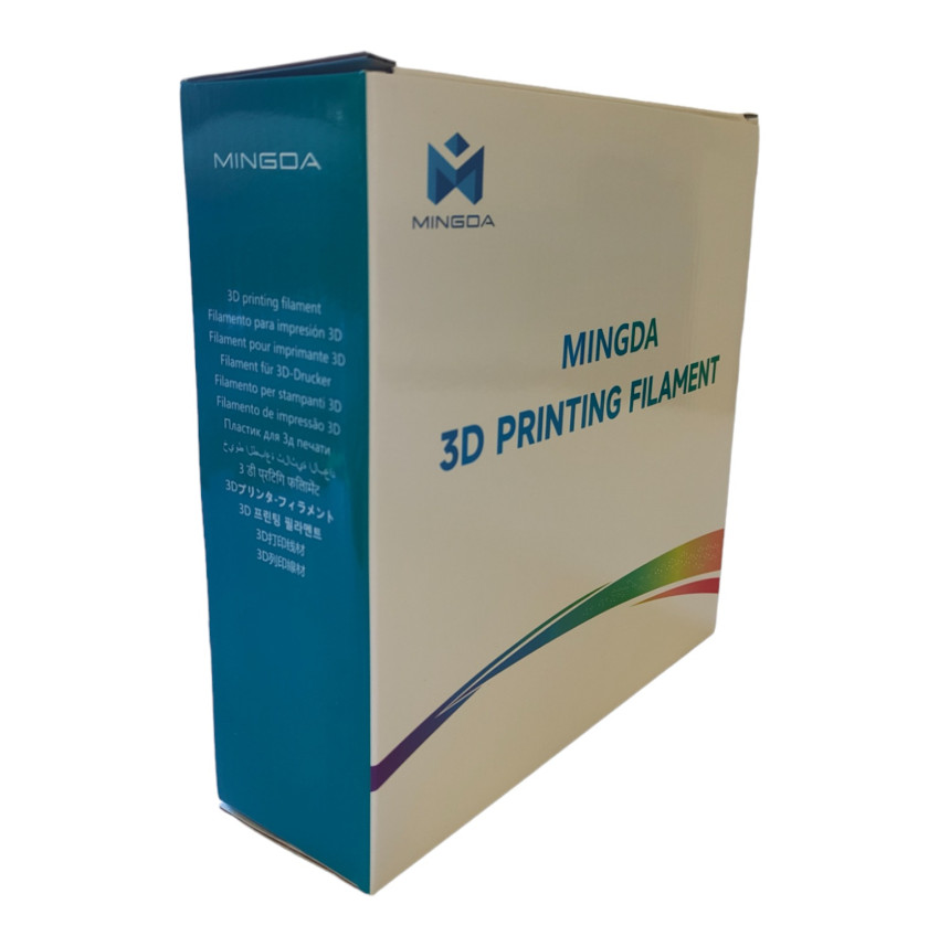 Crystalline Fusion: Two-tone White/Mingda Blue 3D PETG filament offers dazzling transparency.