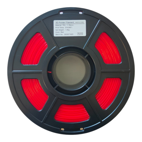 Mingda Red TPU Filament: Outstanding performance for flexible projects.