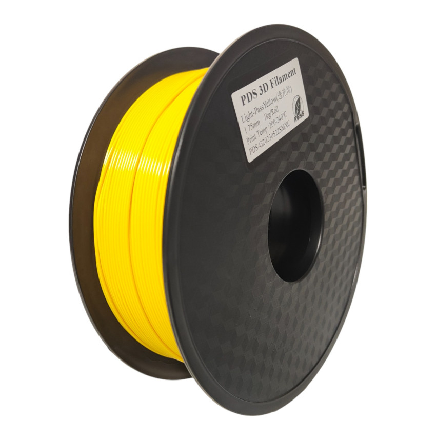 Vibrant Glow: Yellow Diffusing PDS 3D Filament, illuminate your prints with captivating light.