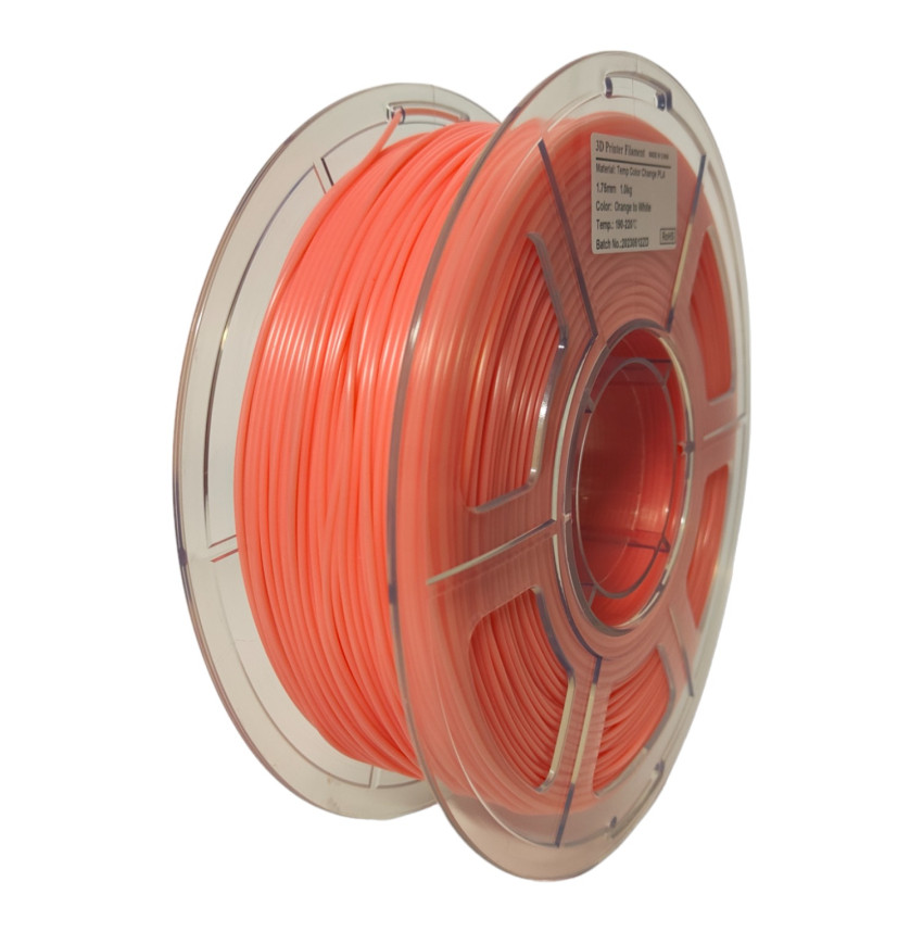 Transformez vos créations avec le Filament 3D Thermochromique Blanc/Orange de Mingda.