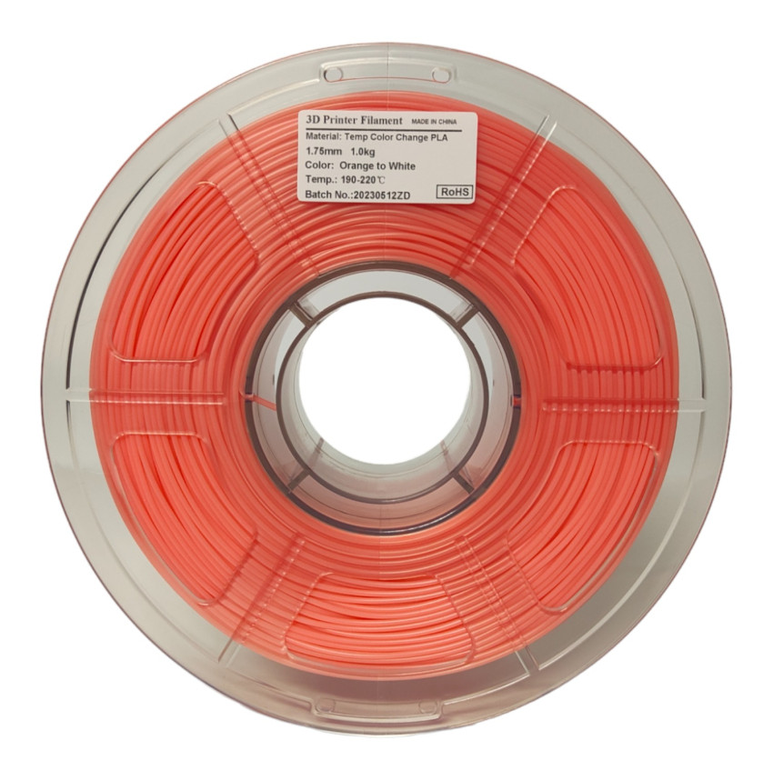 Transform your creations with Mingda's White/Orange 3D Thermochromic Filament.