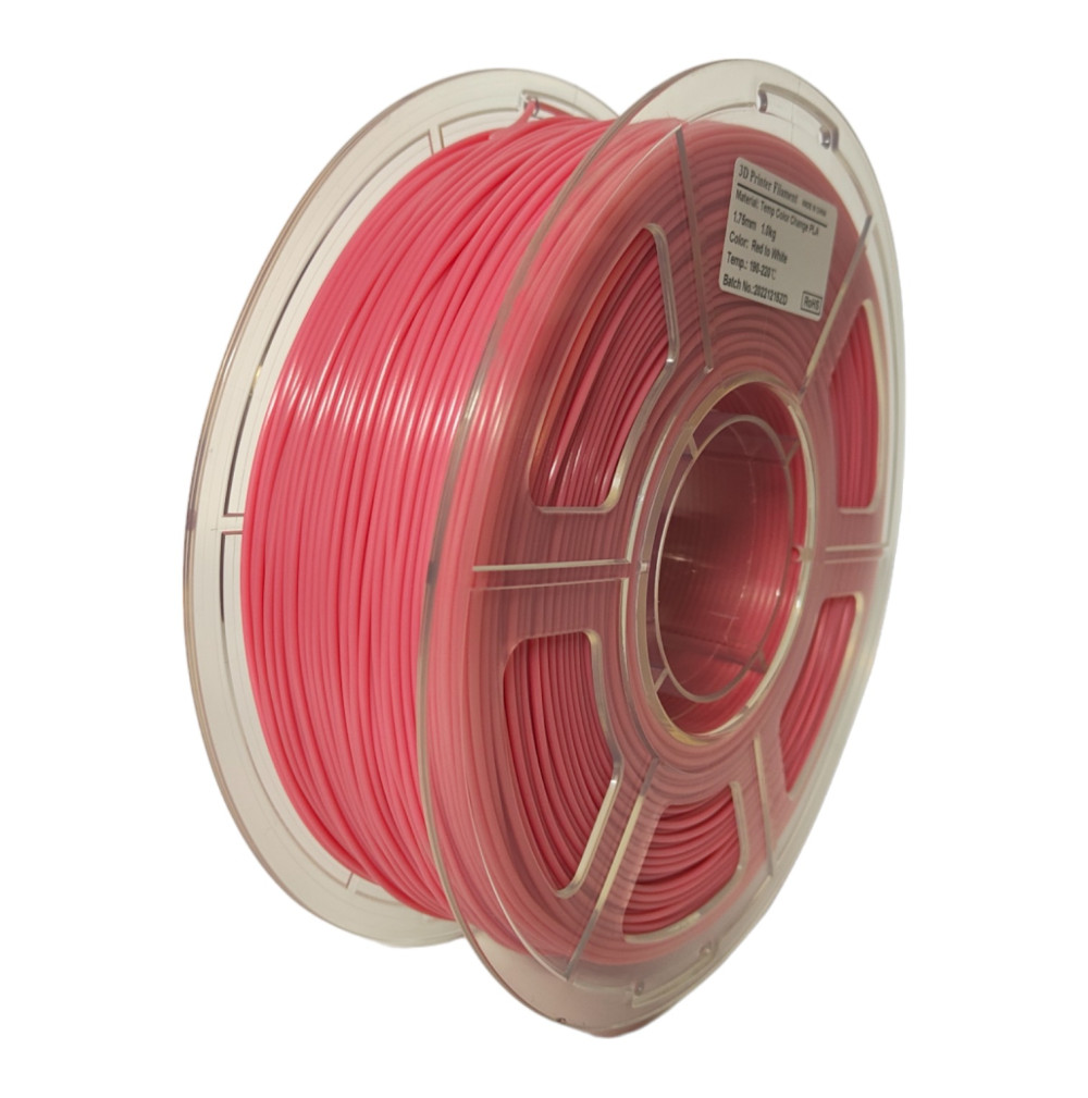 Discover Mingda's White/Red Thermochromic 3D Filament, an innovation that transforms your 3D prints.
