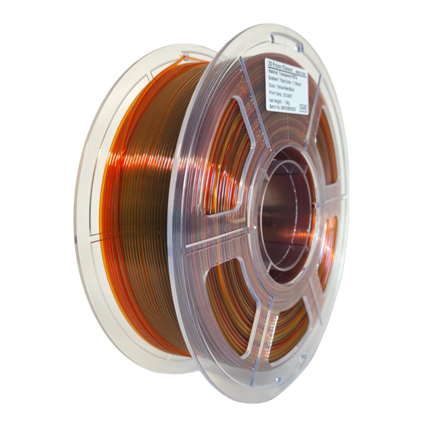 Vibrate with creativity with Mingda's transparent tri-color PETG 3D filament.
