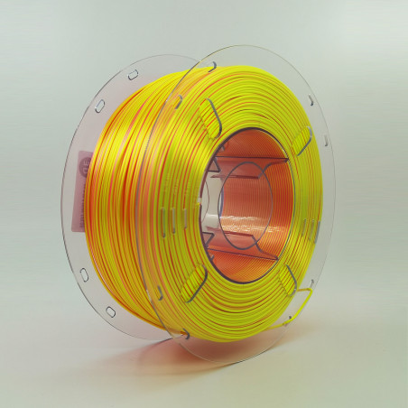 3D PLA Silk Filament Two-Tone Yellow Pink Silk