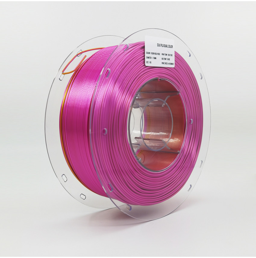 Filament 3D Silk Or/Rose imprimante FDM PLA effet soie