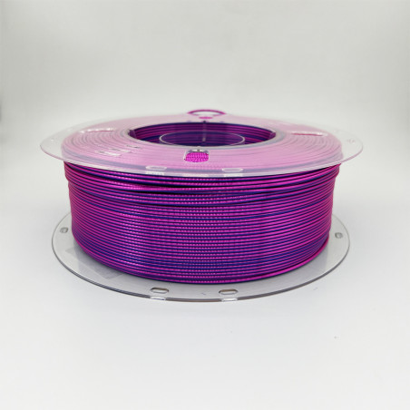 Filament 3D PLA Silk Bicolore Bleu/Rose 1KG Lefilament3D imprimante 3D FDM