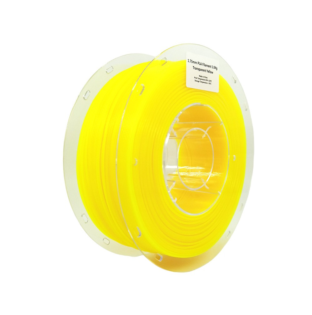 Pureté en Jaune : Filament 3D PLA Transparent par Lefilament3D.