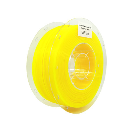 Pureté en Jaune : Filament 3D PLA Transparent par Lefilament3D.