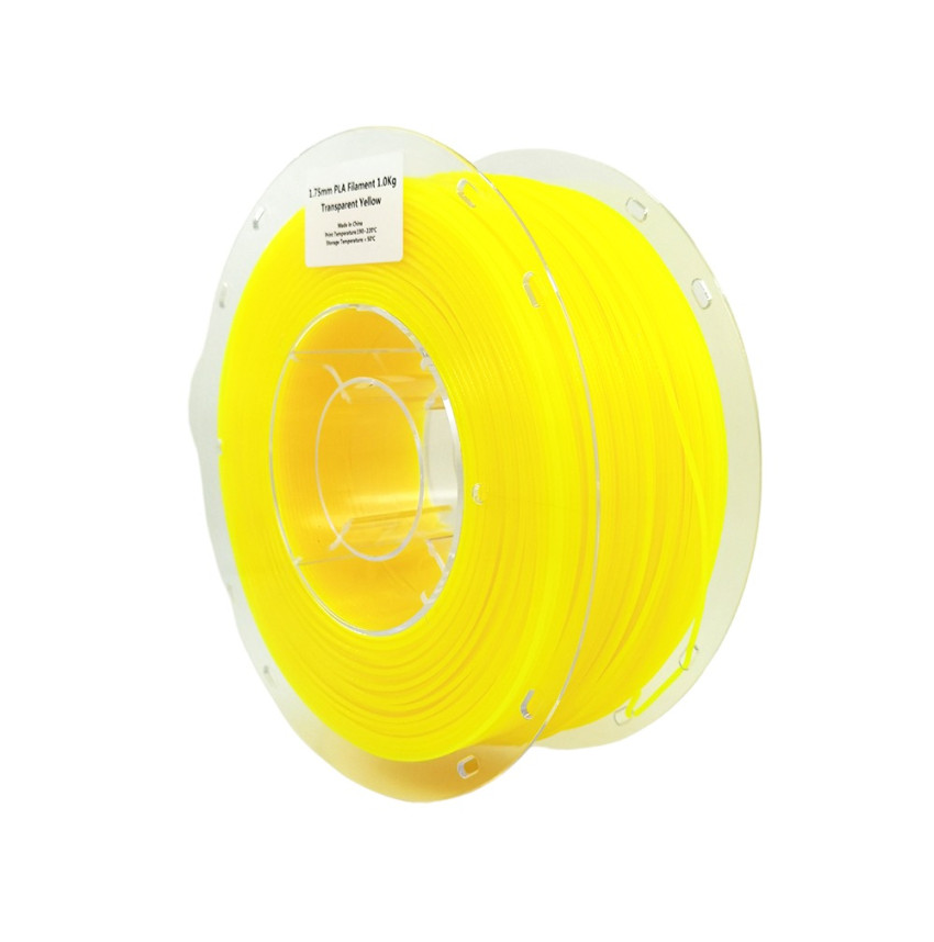 Pureté en Jaune : Filament 3D PLA Transparent par Lefilament3D.