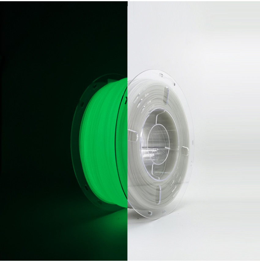 Filament 3D PLA Vert Phosphorescent : Luminosité nocturne garantie !