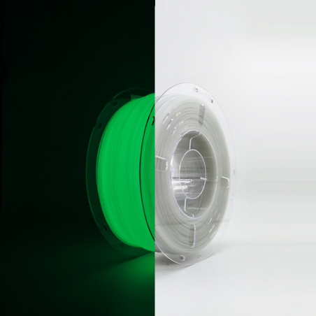 Filament 3D PLA Vert Phosphorescent pour impressions lumineuses