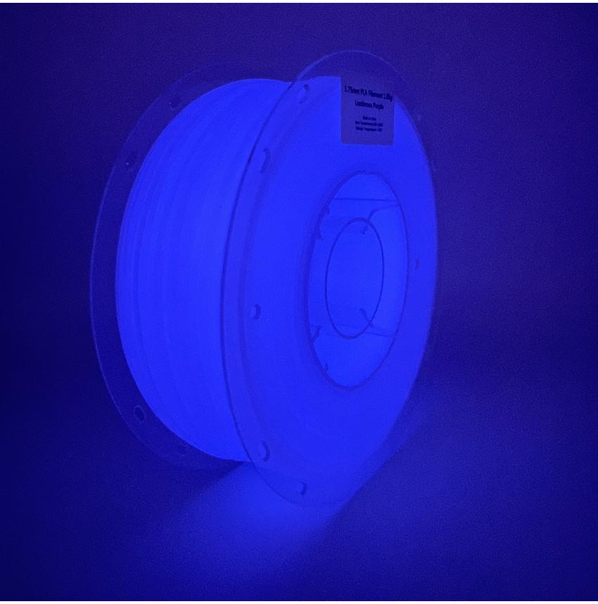 Glow-in-the-dark Purple PLA 3D Filament - Lefilament3D: Let your creations shine in the dark!
