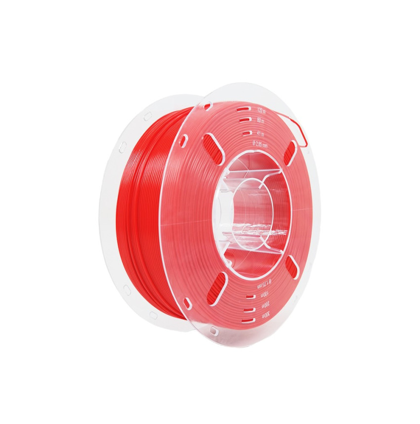 PLA+ Red 3D Filament Lefilament3D - Vibrant 3D prints in bright red.