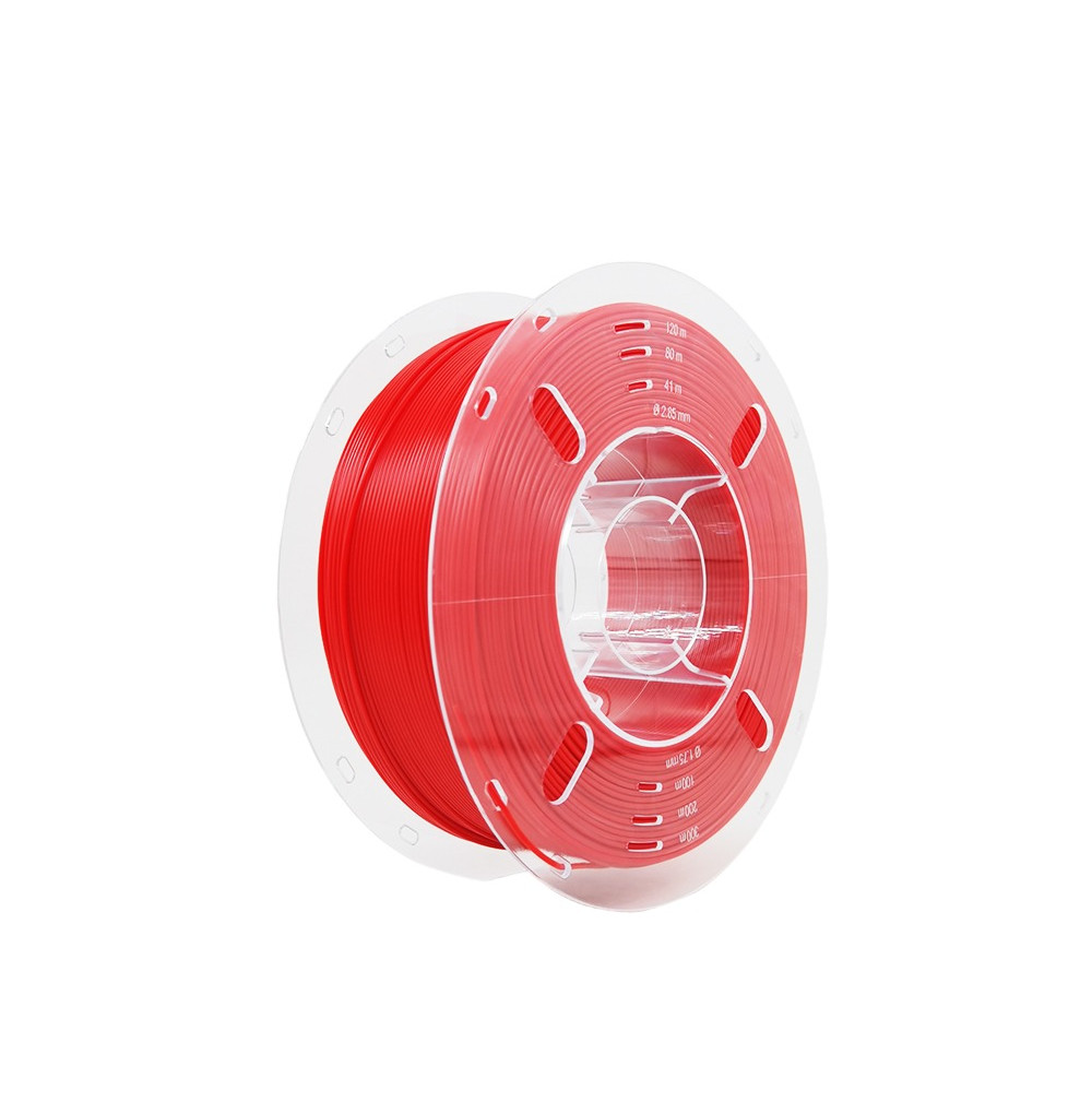 Vibrant and bold: PLA+ Traffic Red 3D Filament by Lefilament3D.