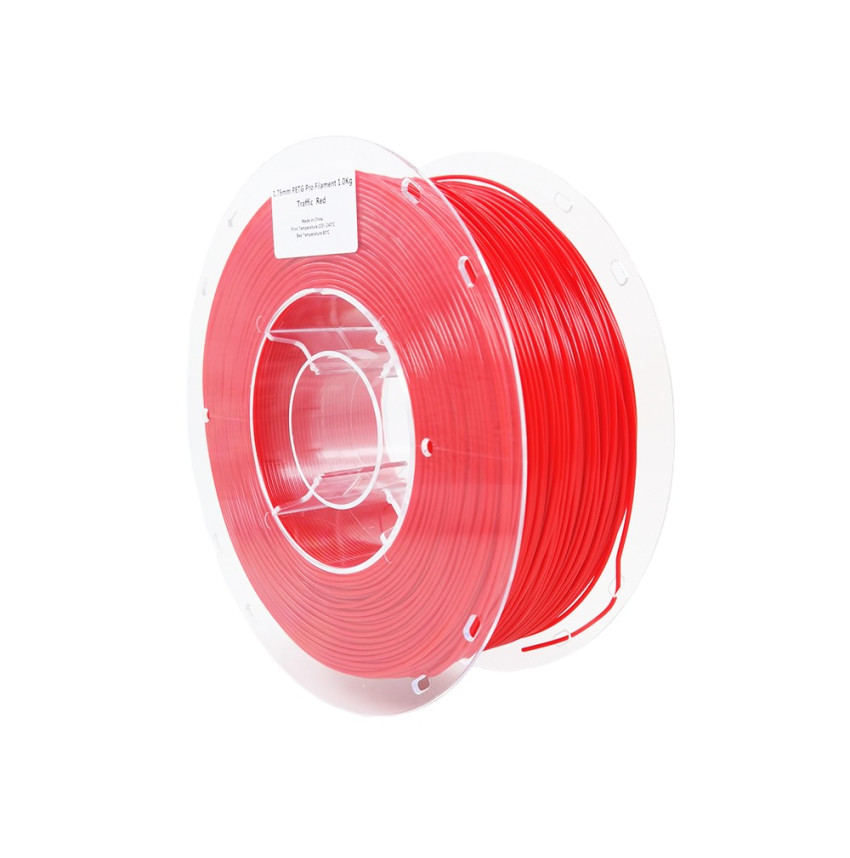 Rouge Trafic Vibrant : Notre Filament PETG PRO offre une couleur rouge intense pour vos créations.