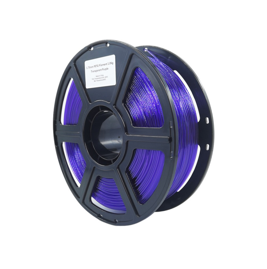 Journey to the heart of transparency with our 3D PETG Filament Purple Transparent Lefilament3D