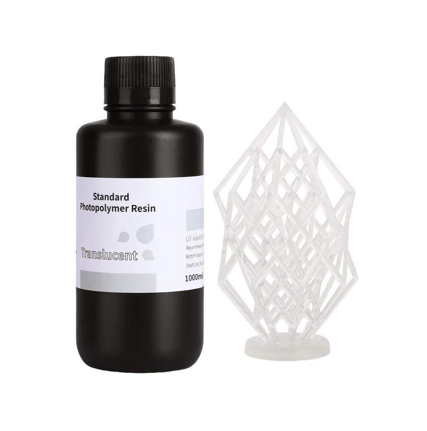 Elegoo Clear Standard UV SLA Transparent Resin Compatible with Anycubic Creality Elegoo