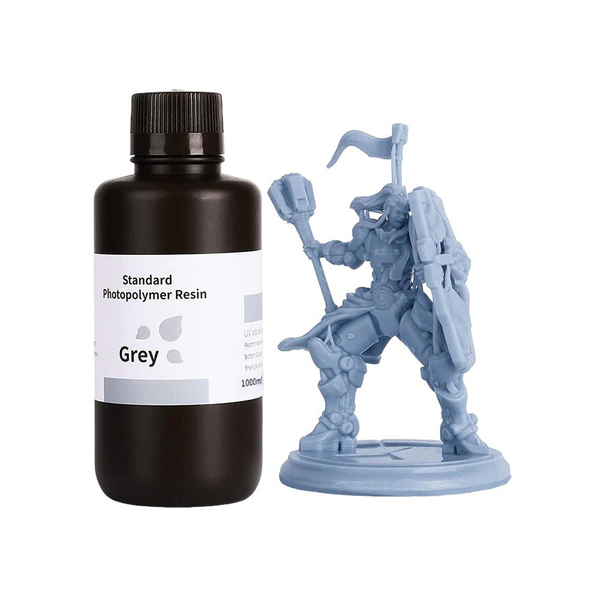 Standard Photopolymer Resin Grey Grey Elegoo SLA Print UV Compatibility Anycubic Creality Resin