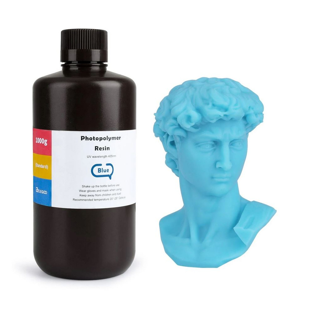 Résine Elegoo ABS-like Bleu (Blue) 1L imprimante 3D impression lavable à l'eau